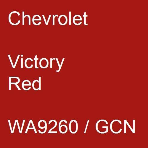 Chevrolet, Victory Red, WA9260 / GCN.
